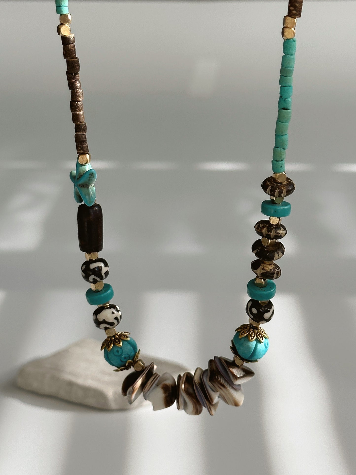 Sea Shell Boho Necklace | Tibetan Jewelry | Nepali Necklace | Gift for Women Ethnic Jewelry