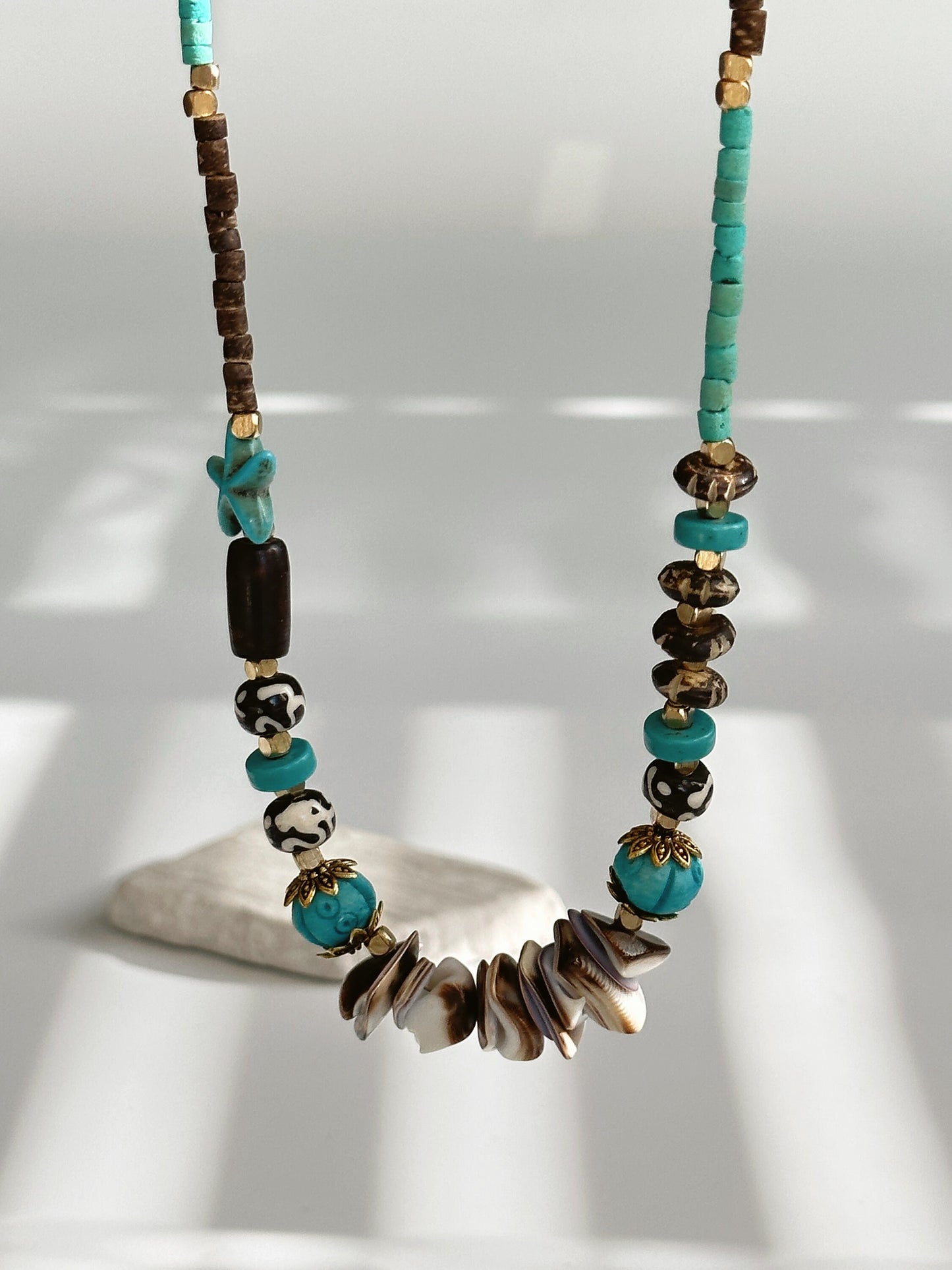 Sea Shell Boho Necklace | Tibetan Jewelry | Nepali Necklace | Gift for Women Ethnic Jewelry