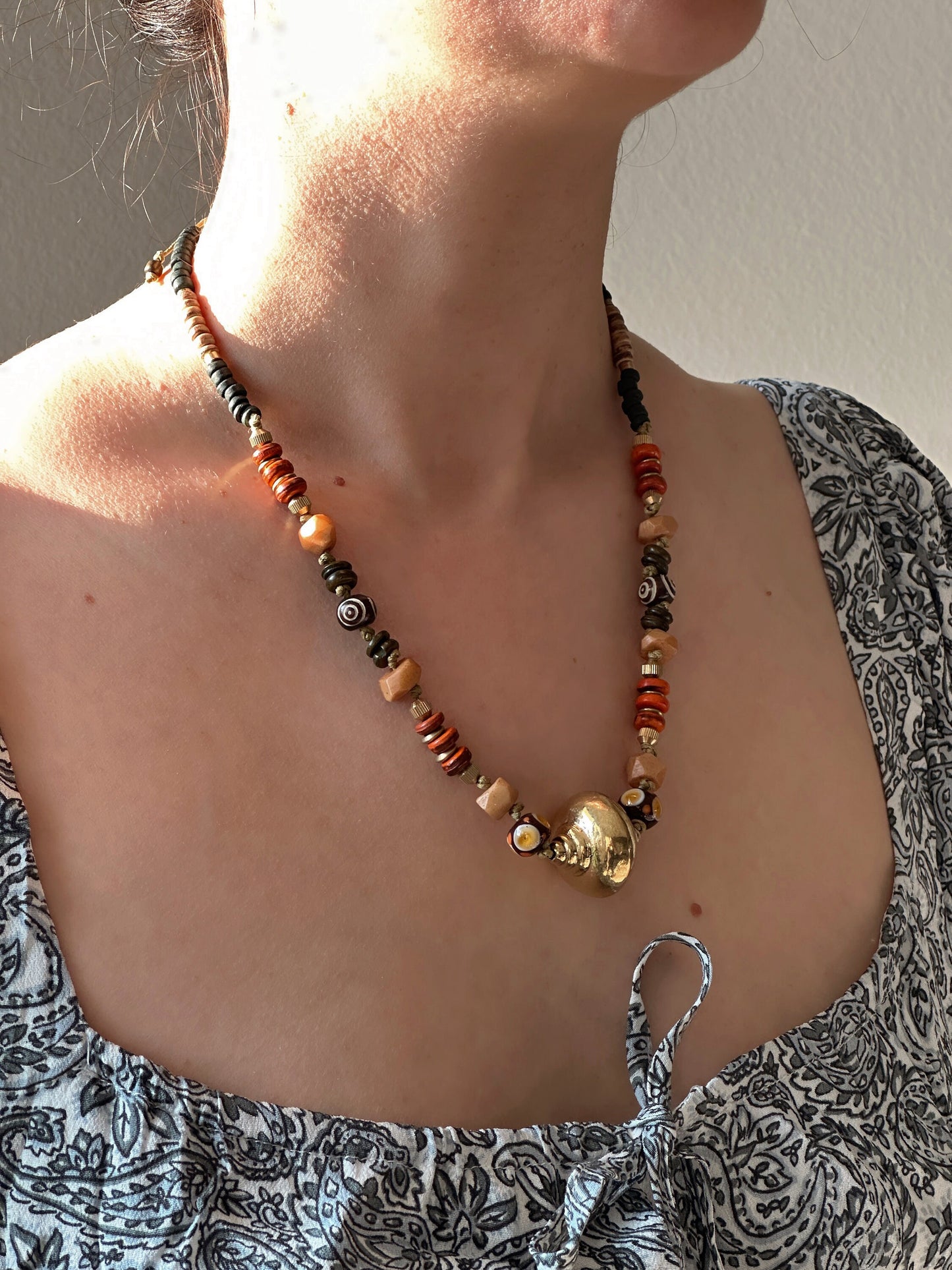 Spinning Necklace | Boho Necklace | Nepali Necklace | Gift for Women Ethnic Jewelry