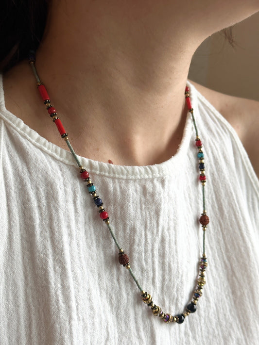 Minimalist Gothic Necklace | Gift for Women Ethnic Jewelry | Boho Necklace | Tibetan Jewelry | Nepali Necklace