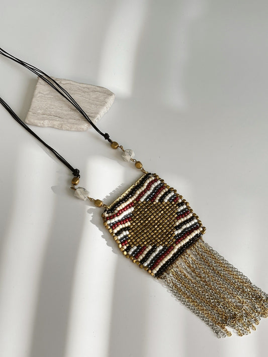 Long Beaded Tassel Necklace | Nepali Necklace | Ethnic Design Boho Necklace | Tibetan Jewelry | Gift for Women Ethnic Jewelry