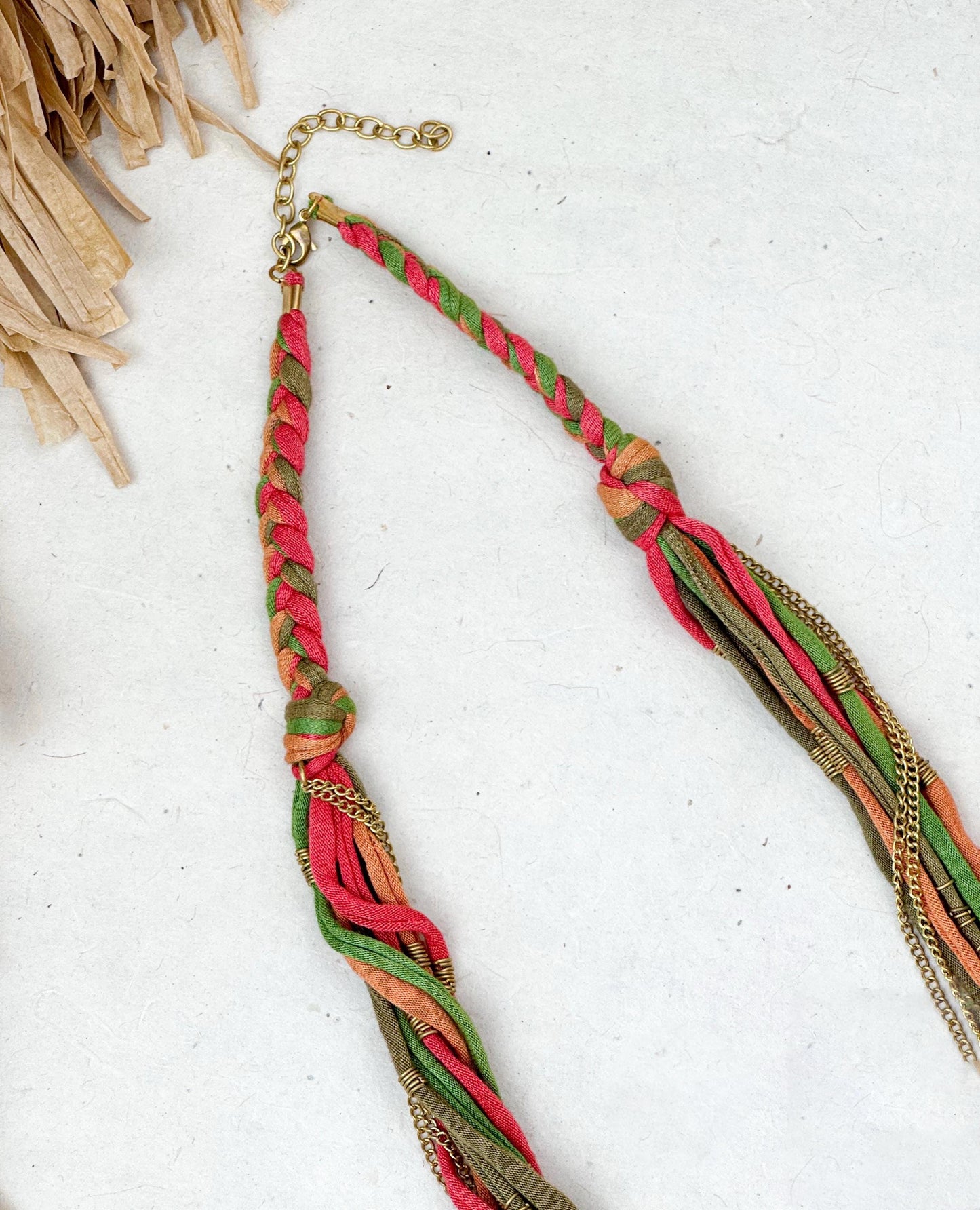 Colorful Multi Strand Bib Necklace | Ethnic Design Boho Necklace | Tibetan Jewelry | Nepali Necklace | Gift for Women Ethnic Jewelry