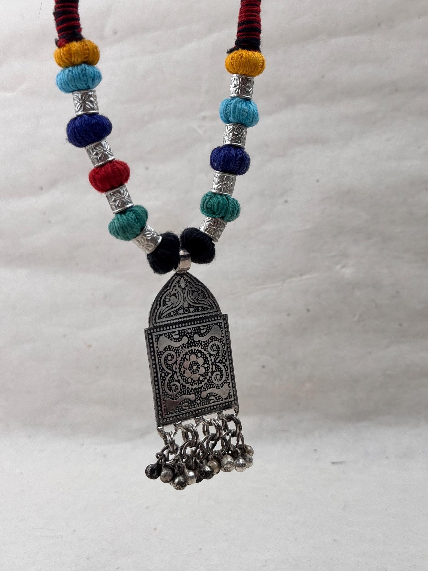Colorful Academia Pendant Necklace | Nepali Necklace | Ethnic Design Boho Necklace | Tibetan Jewelry | Gift for Women Ethnic Jewelry