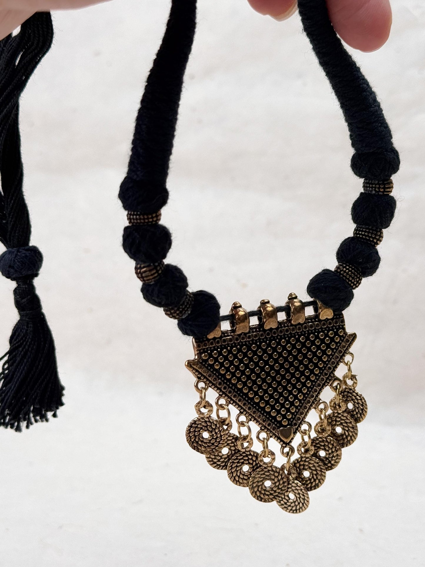 Dark Academia Pendant Necklace | Nepali Necklace | Ethnic Design Boho Necklace | Tibetan Jewelry | Gift for Women Ethnic Jewelry
