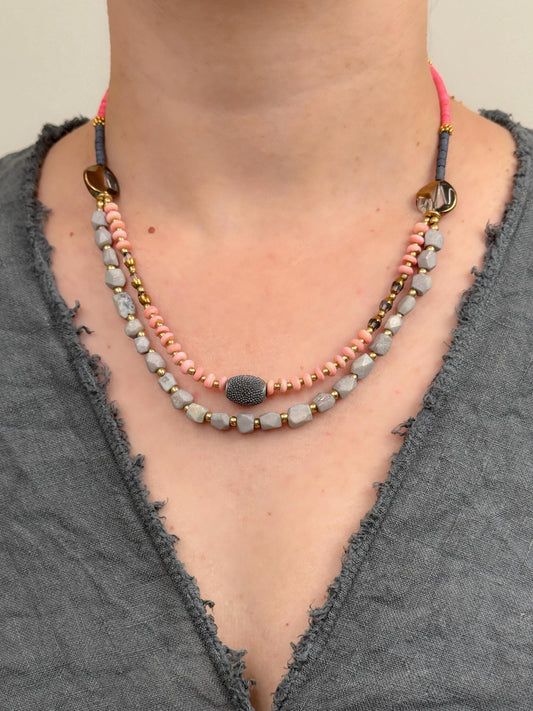 Double Strand Dainty Necklace | Ethnic Design Boho Necklace | Tibetan Jewelry | Nepali Necklace | Gift for Women Ethnic Jewelry