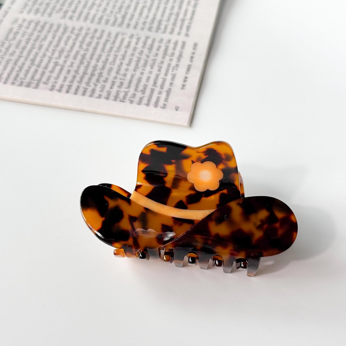 Sun Flower & Cowgirl Hat Claw Hair Clips | Celestial Star Design Cute Aesthetic Clip for Women | Girls Gifts